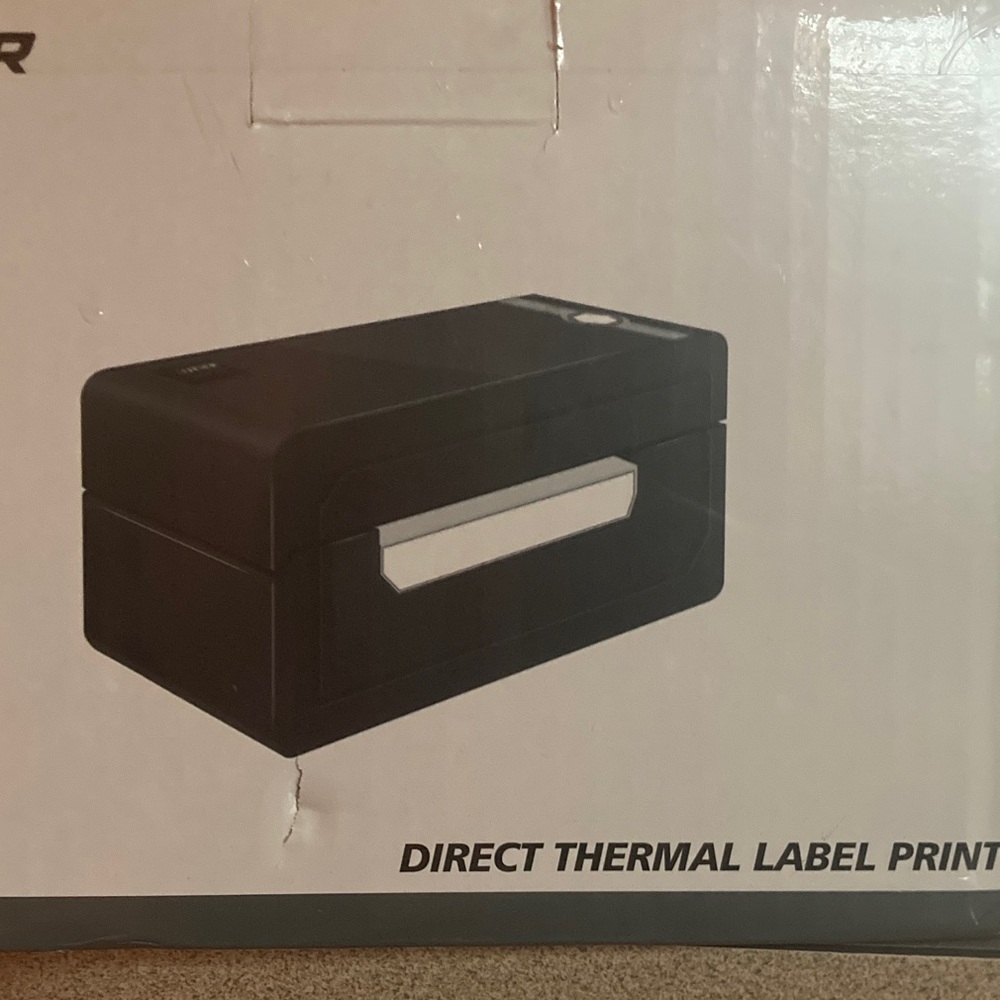 Compact Black Thermal Label Printer